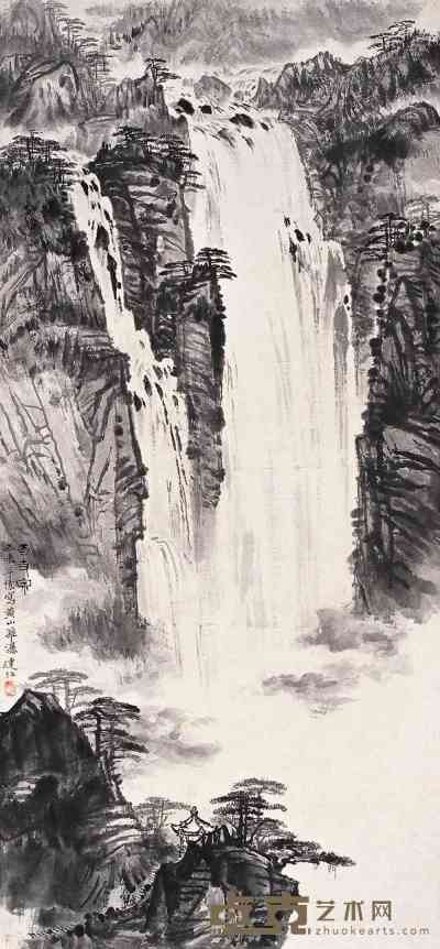 刘达江 1979年作 黄山百丈图 立轴 114.5×53cm